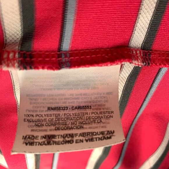 Nike Golf Tour Performance Dri Fit Men's Large Pink Striped Short Sleeve… - Picture 5 of 5